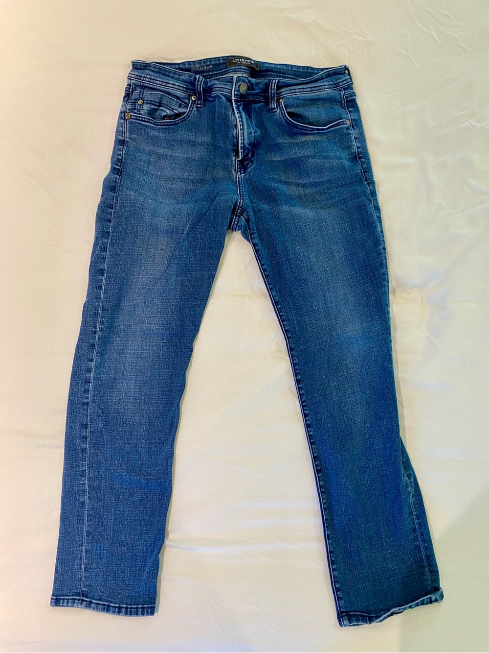 Liverpool Straight Leg Blue Denim Jeans